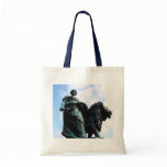 Lady and lion statues bags