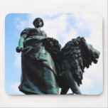 Lady and lion statues mousepads