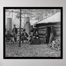 Lady and Officers at Brandy Station, VA 1864 Posters