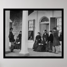 Lady and Officers at Fort Monroe, VA 1864 Posters