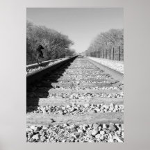 Lady and the Tracks Print