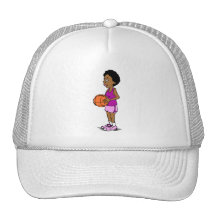 Lady Basketball Player Mesh Hats