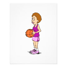 Lady Basketball Player Personalized Invites