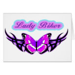 Lady Biker-3 Greeting Cards