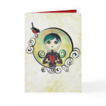 Lady Blue Greeting Card