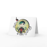lady blue greeting card