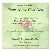 Lady Bug on Feverfew Leaf Custom Announcement