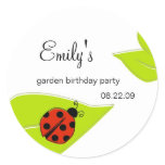 Lady Bug Party Label stickers