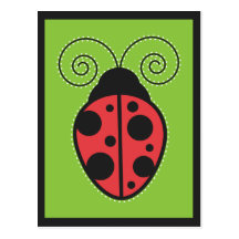 Lady Bug Postcard