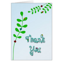 Lady Bug Thank You Greeting Cards