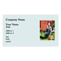 Lady Doing Laundry Business Cards