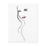 Lady face postcards