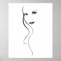 Lady face Poster 16x20"