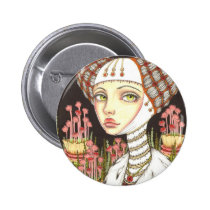 Lady Gertrude in the Garden of Curiosities buttons