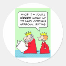 lady godiva approval rating king round stickers