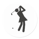 Lady-golfer-T stickers