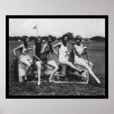 Lady Golfers Love Ice 1926 Print by lc_vintagephotos