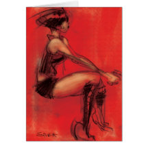 lady greeting card