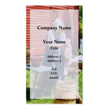 Lady Hanging Laundry Business Card
