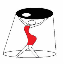 Lady in a cup photo sculpture