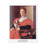 Lady In A Red Dress By Jacopo Pontormo postcards