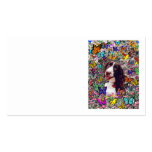Lady in Butterflies  - Brittany Spaniel business cards