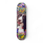 Lady in Butterflies  - Brittany Spaniel skateboards