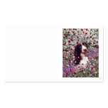 Lady in Flowers - Brittany Spaniel business cards