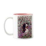 Lady in Flowers - Brittany Spaniel mugs