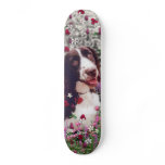 Lady in Flowers - Brittany Spaniel skateboards