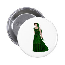 Lady in Green Corset Dress Buttons