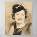 lady in hat 1930's photograph poster posters