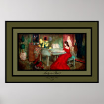 Lady in Red 1 Print