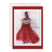 Lady in Red Invitation
