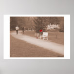 Lady in red posters