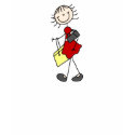 Lady In Red Shopping Shirt