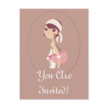 Lady Jewellery Shopping Customisable Items postcards