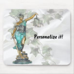 Lady Justice on Satin and Ivy Mousemat