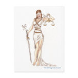 Lady Justice pin up fantasy art postcard