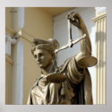 Lady Justice Statue, Virginia City, Nevada posters