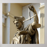 Lady Justice Statue, Virginia City, Nevada posters
