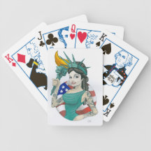 Lady Liberty Bicycle Card Deck
