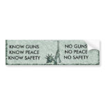 LADY LIBERTY GUN WISDOM NO GUNS? NO SAFETY! bumper stickers