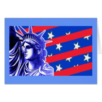 Lady Liberty in Patriotic Colours Products Card