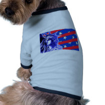 Lady Liberty in Patriotic Colours Products Pet Tee