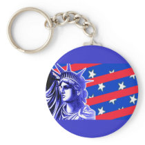 Lady Liberty in Patriotic Colours Products Key Chain