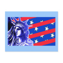 Lady Liberty in Patriotic Colours Products Post Cards