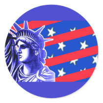 Lady Liberty in Patriotic Colours Products Sticker