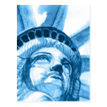 Lady Liberty tears Post Card