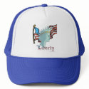 Lady Libery and Flag Cap hats